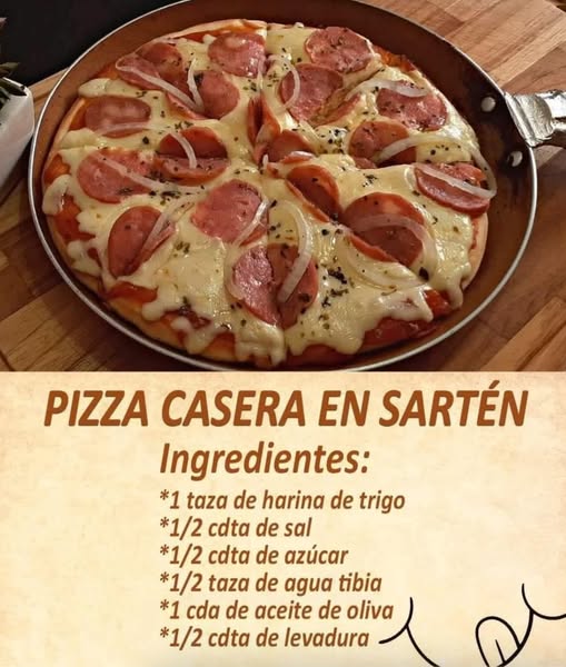 PIZZA CASERA EN SARTÉN