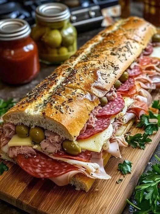 Sándwich Gigante Italiano: Un Festín de Sabores