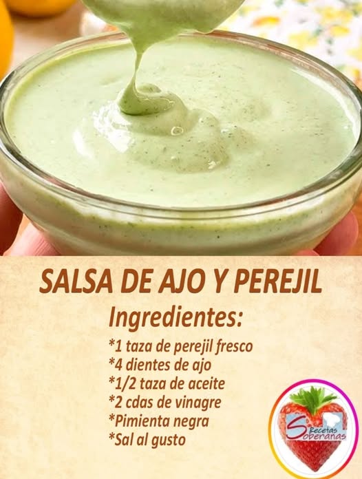 Salsa de Perejil y Ajo
