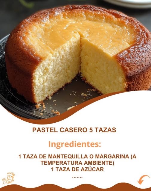 Pastel Casero de 5 Tazas