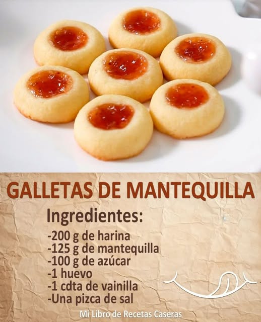 Galletas de Mantequilla con Mermelada