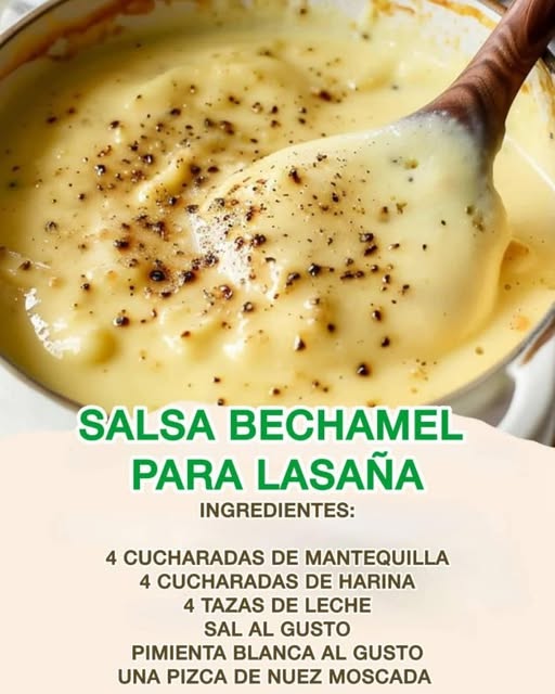 Salsa Bechamel para Lasaña