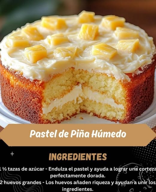 Pastel de Piña Húmedo
