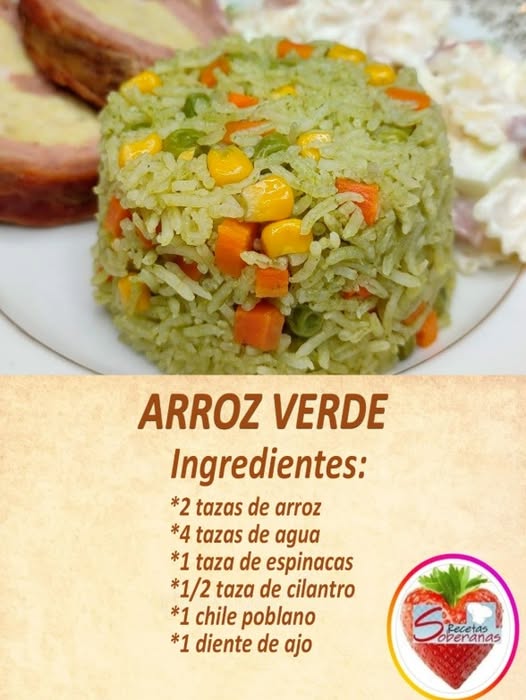 Arroz Verde con Vegetales