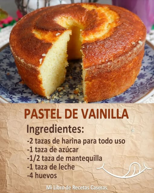 Pastel de Vainilla