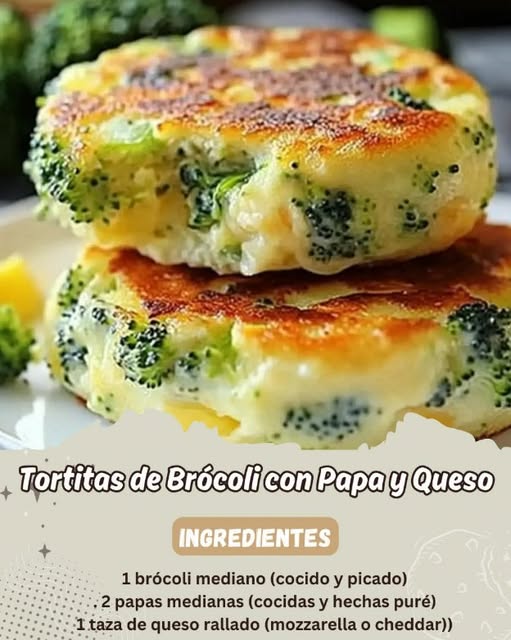 Tortitas de Brócoli con Papa y Queso