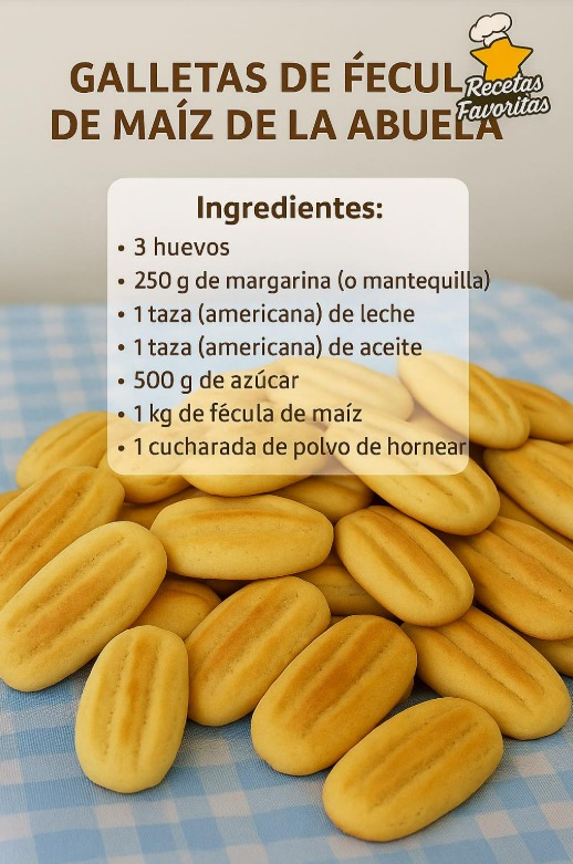 Galletas de Fécula de Maíz que se Deshacen en la Boca