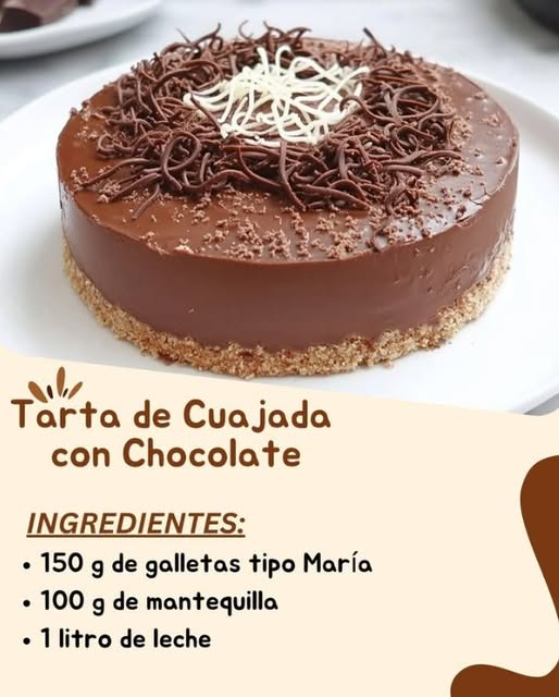 Tarta de Cuajada con Chocolate
