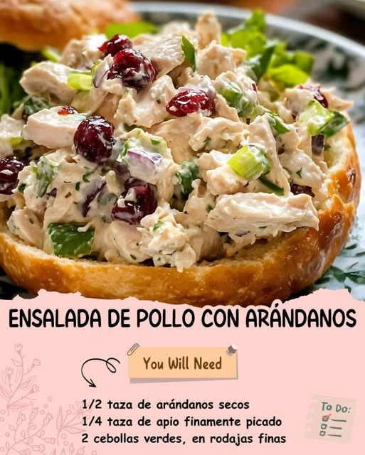 Ensalada de Pollo con Arándanos