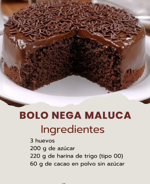 Bolo Nega Maluca