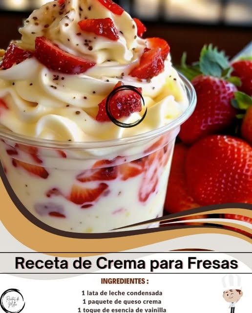 Receta de Crema para Fresas
