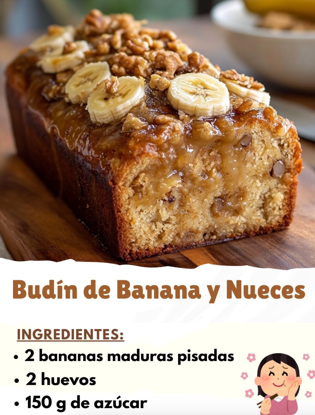 Budín de Banana y Nueces