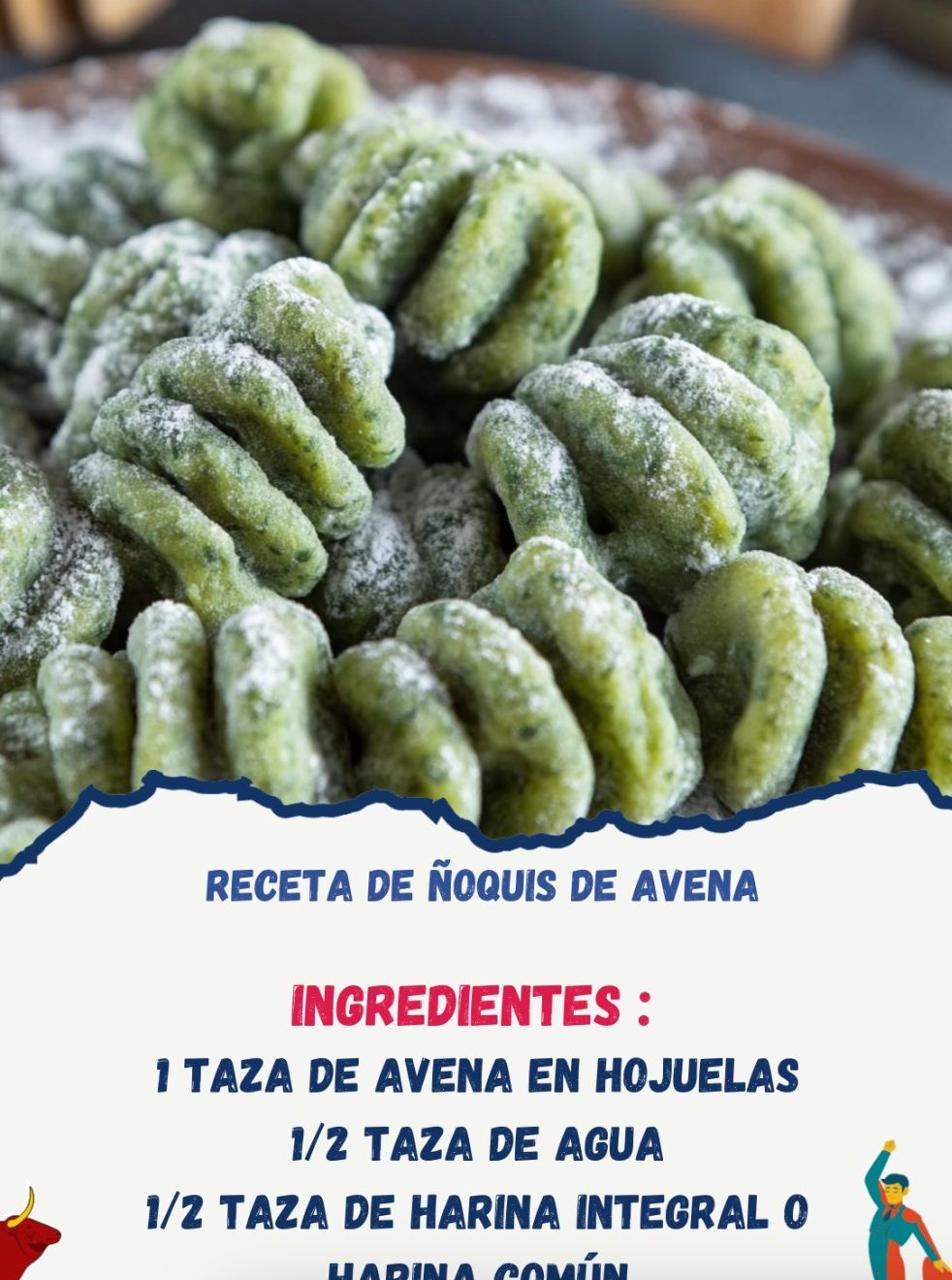 Receta de ñoquis de avena