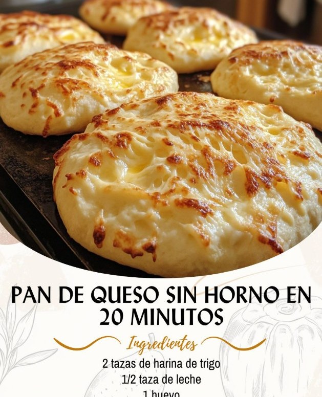 PAN DE QUESO SIN HORNO EN 20 MINUTOS