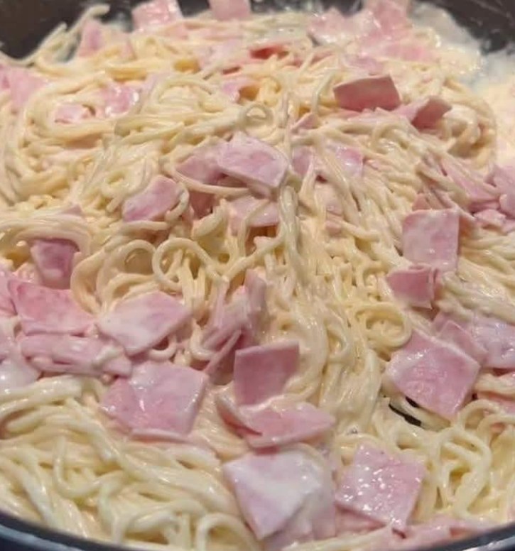 RECETA DE ESPAGUETI BLANCO CON JAMÓN