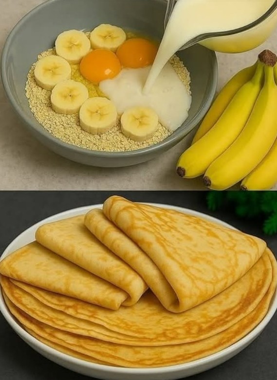 Panqueques de Banana con Avena Saludables