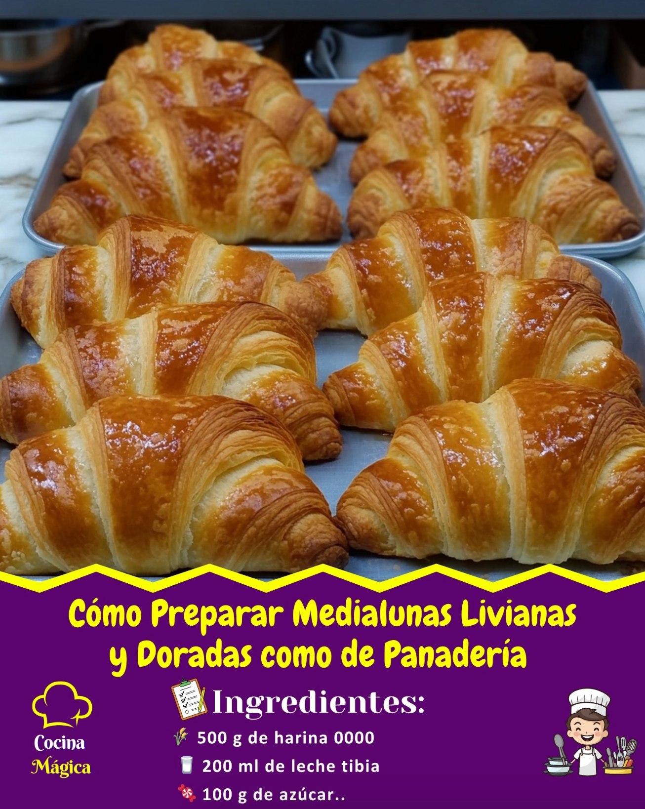 Medialunas Livianas y Doradas