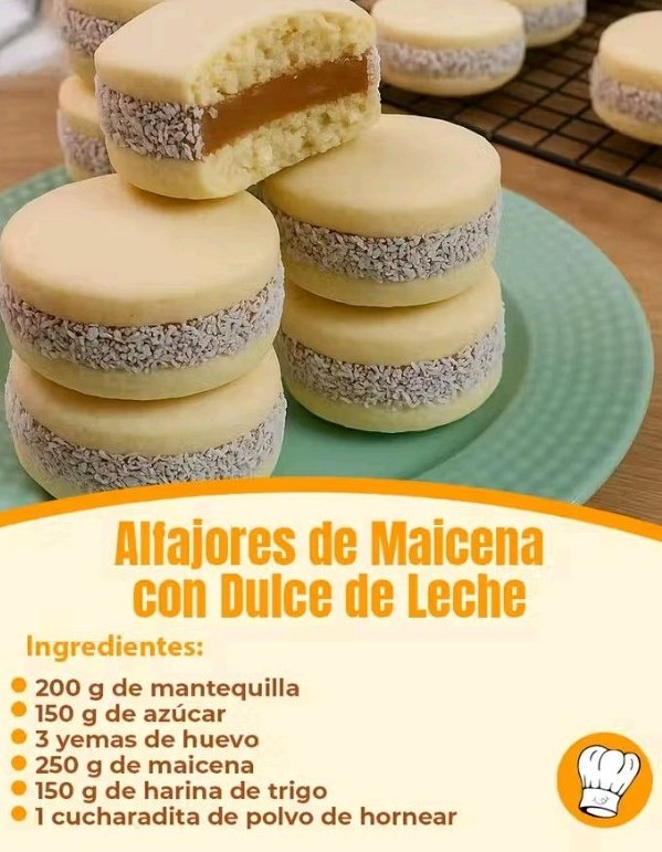 Alfajores de Maicena con Dulce de Leche